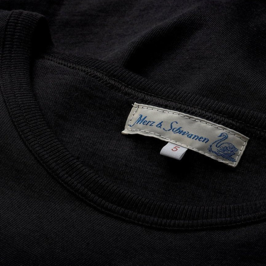 
                  
                    Merz b. Schwanen 1950's Crew Neck T-shirt - Deep Black
                  
                